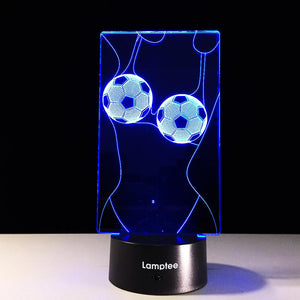 Sport Creative Football Bikini Shape 3D Illusion Lamp Night Light 3DL393