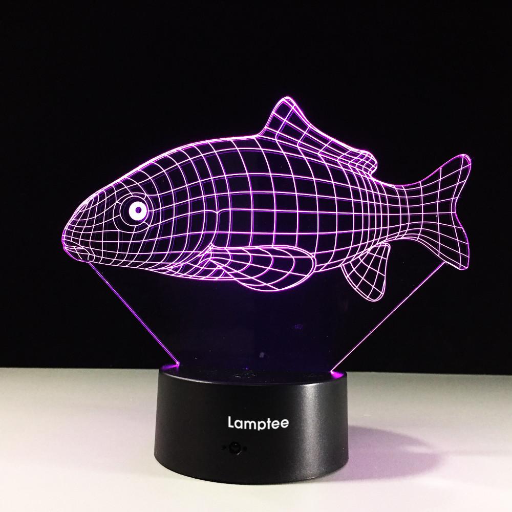 Animal Fish 3D Illusion Lamp Night Light 3DL463