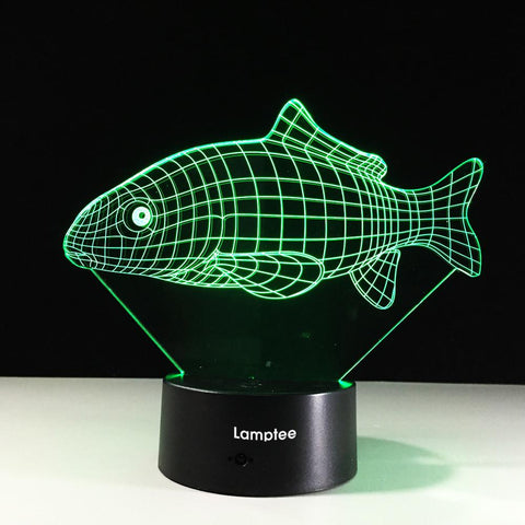 Image of Animal Fish 3D Illusion Lamp Night Light 3DL463