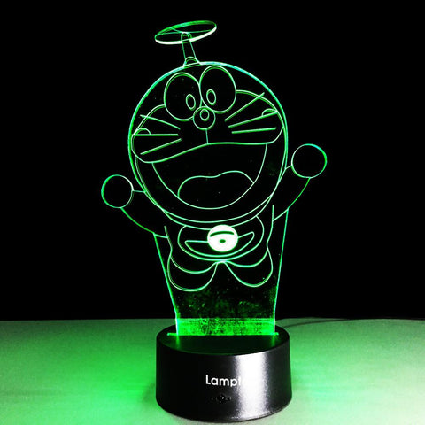 Image of Anime Novelty Doraemon 3D Illusion Lamp Night Light 3DL047