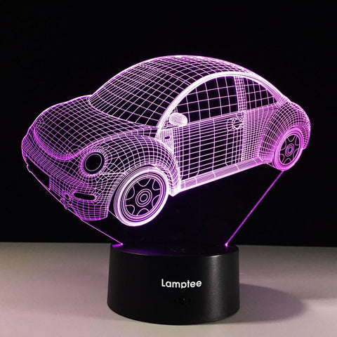 Image of Traffic Beetle Car 3D Illusion Lamp Night Light 3DL500