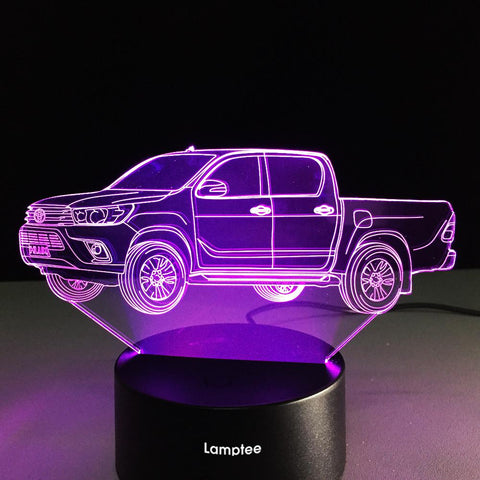 Image of Traffic Creative Truck 3D Illusion Lamp Night Light 3DL508