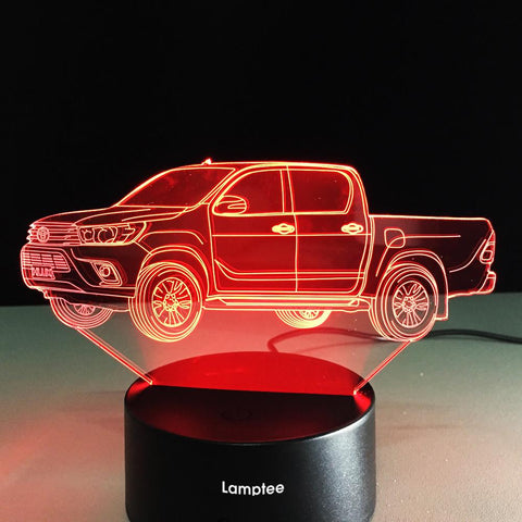 Image of Traffic Creative Truck 3D Illusion Lamp Night Light 3DL508