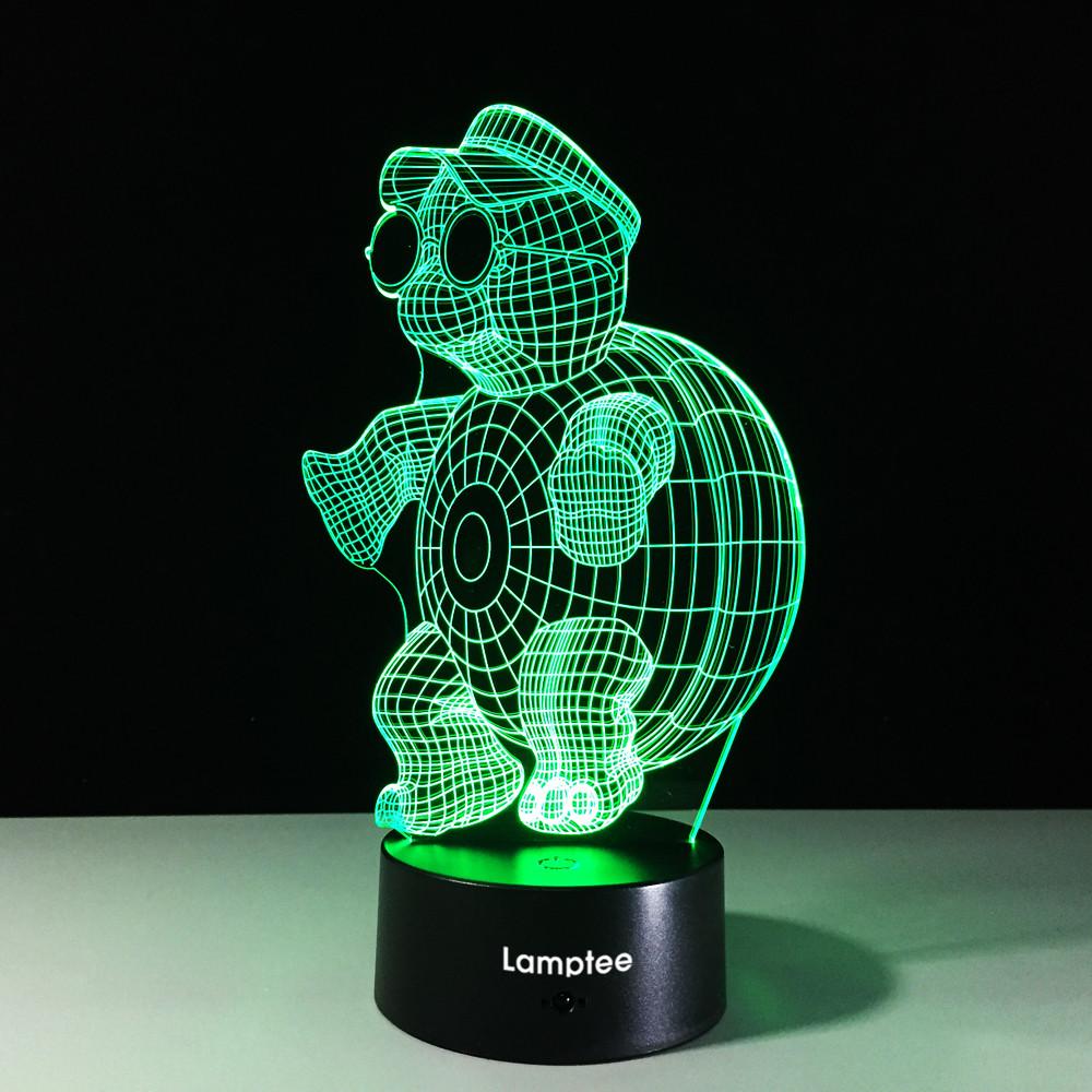 Anime Creative Teenage Mutant Ninja Turtle 3D Illusion Lamp Night Light 3DL512