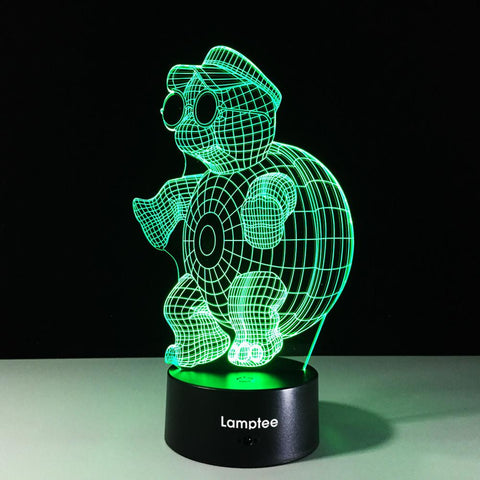 Image of Anime Creative Teenage Mutant Ninja Turtle 3D Illusion Lamp Night Light 3DL512