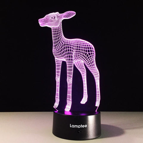 Image of Animal Deer 3D Illusion Lamp Night Light 3DL522
