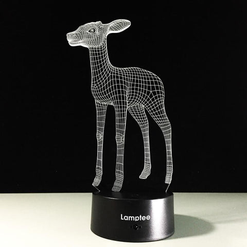 Image of Animal Deer 3D Illusion Lamp Night Light 3DL522
