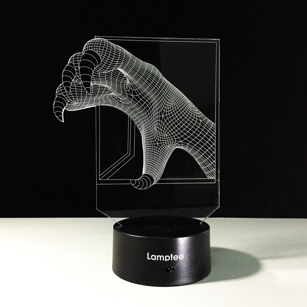 Animal Cool Beast Paw 3D Illusion Night Light Lamp 3DL532
