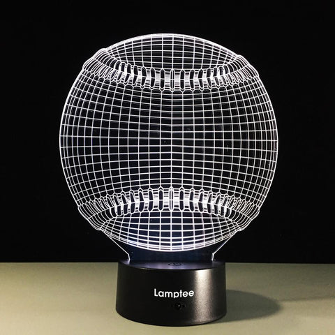 Image of Sport Creative Sport Baseball 3D Illusion Lamp Night Light 3DL536