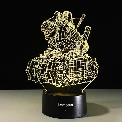 Image of Traffic Creative Tank 3D Illusion Lamp Night Light 3DL547
