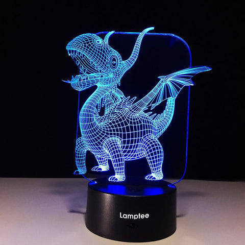 Image of Classic Animal Dinosaur 3D Illusion Lamp Night Light 3DL570
