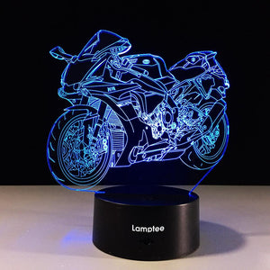 Traffic Fast & Furious Motorcycle 3D Illusion Lamp Night Light 3DL580