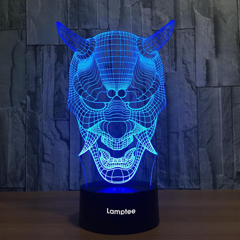 Image of Festival Halloween Mask 3D Illusion Lamp Night Light 3DL584