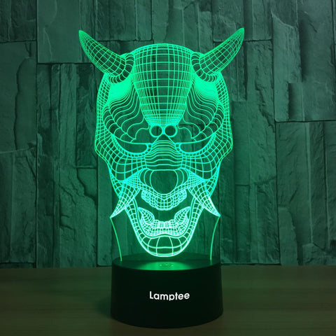 Image of Festival Halloween Mask 3D Illusion Lamp Night Light 3DL584