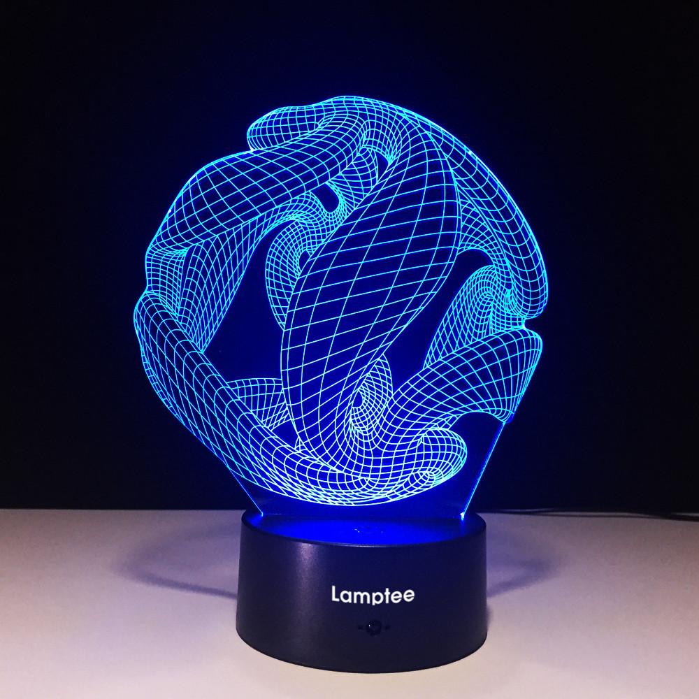 Abstract Unique Light Pattern 3D Illusion Night Light Lamp 3DL587