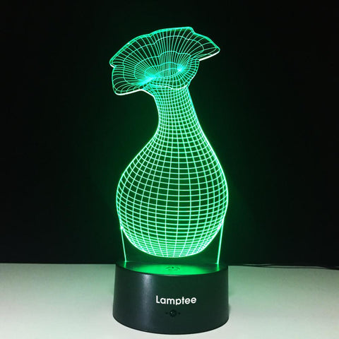 Image of Other Flower Vase Model 3D Illusion Lamp Night Light 3DL594