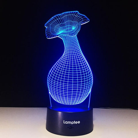 Image of Other Flower Vase Model 3D Illusion Lamp Night Light 3DL594