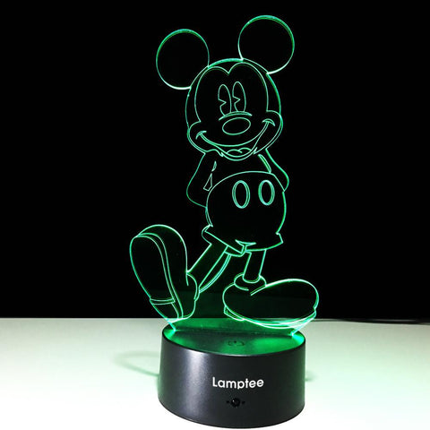 Image of Anime Cartoon Mickey Mouse?3D Illusion Lamp Night Light 3DL607