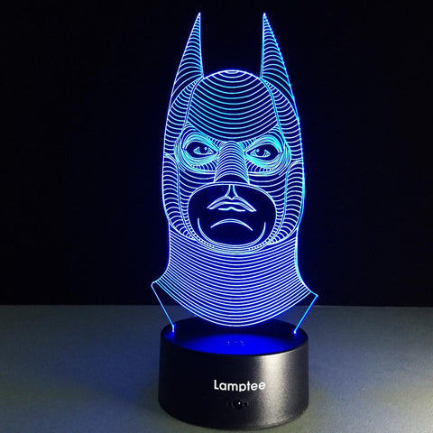 Image of Anime Batman head lighting figuire 3D Illusion Lamp Night Light 3DL061