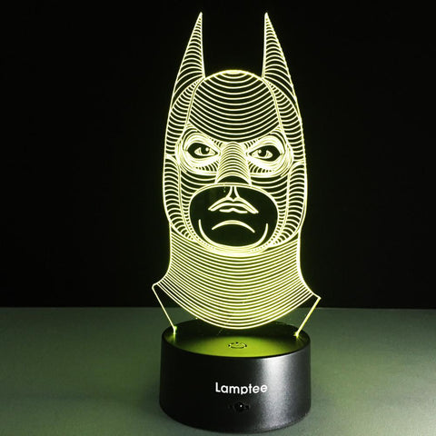 Image of Anime Batman head lighting figuire 3D Illusion Lamp Night Light 3DL061