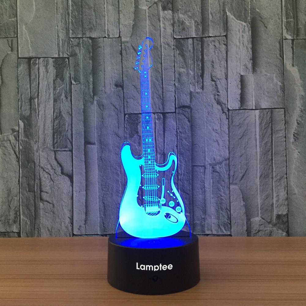 Musical Instruments Guitar Visual 3D Illusion Lamp Night Light 3DL614