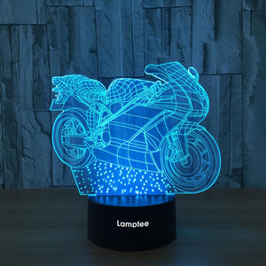 Traffic Motorcycle Visual 3D Illusion Lamp Night Light 3DL624