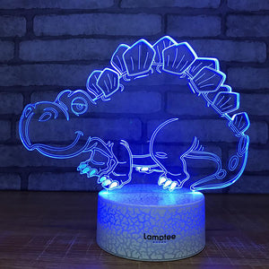 Crack Lighting Base Animal Dinosaur Visual 3D Illusion Lamp Night Light 3DL646