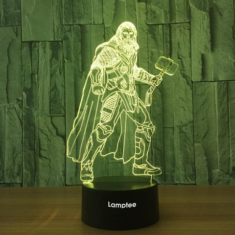 Image of Anime Marvel Thor Visual 3D Illusion Lamp Night Light 3DL648