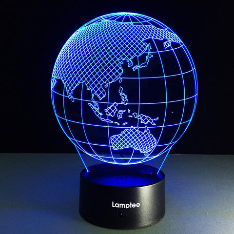 Image of Other The Earth Shape 3D Illusion Lamp Night Light 3DL065