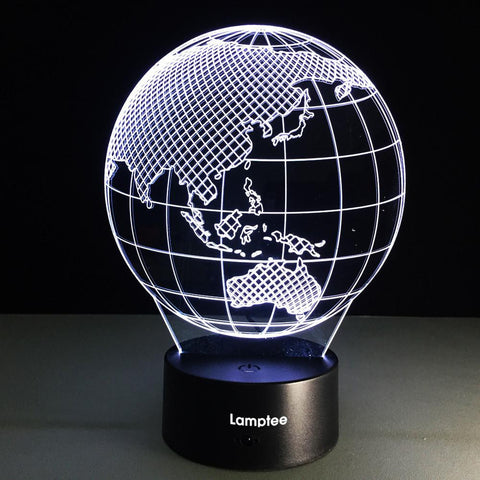 Image of Other The Earth Shape 3D Illusion Lamp Night Light 3DL065