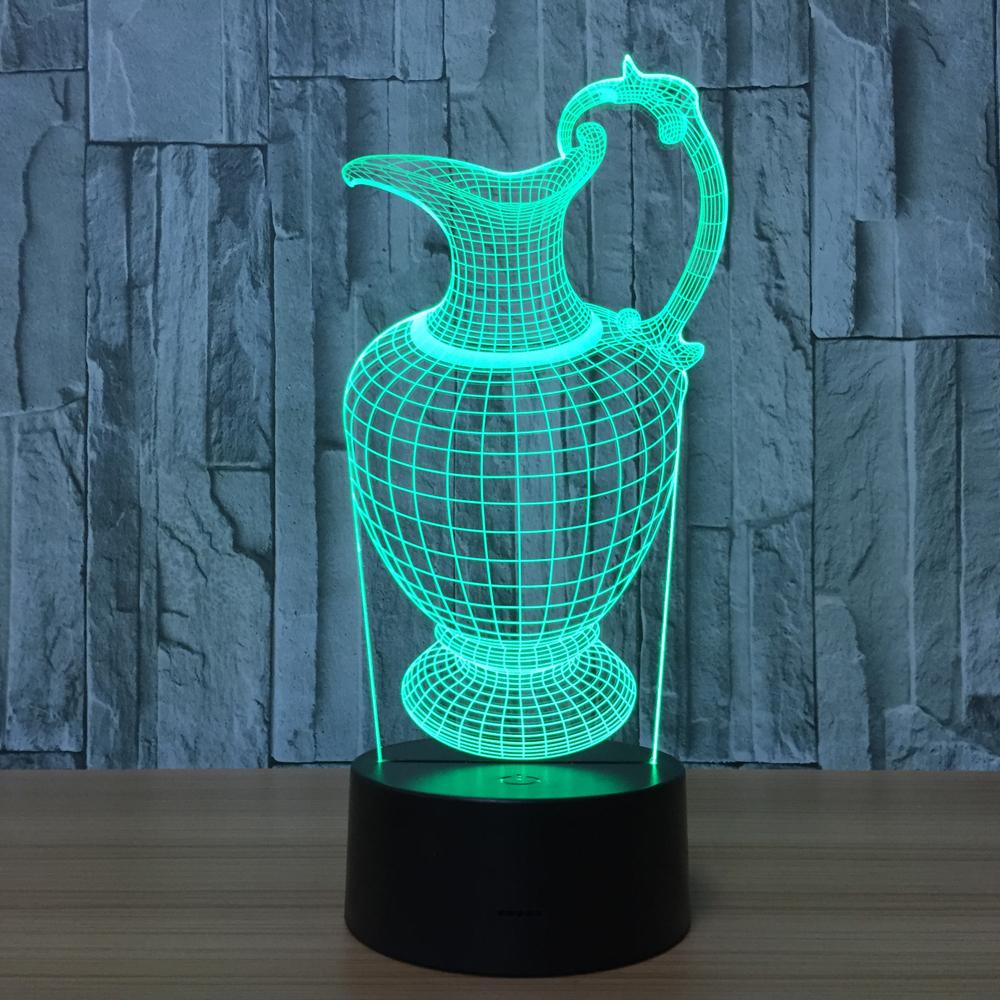 Other Creative The Teapot Shape 3D Illusion Lamp Night Light 3DL655