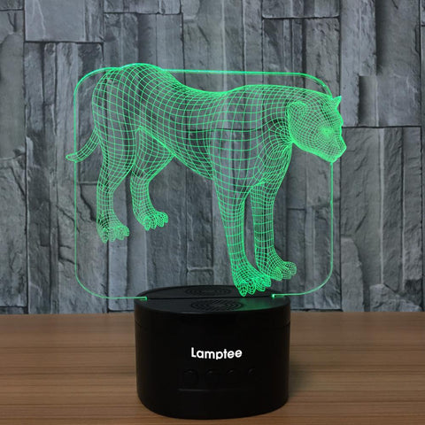 Image of Animal The Leopard Visual 3D Illusion Lamp Night Light 3DL656