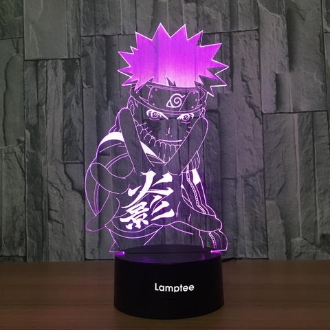 Image of Anime NARUTO Visual 3D Illusion Lamp Night Light 3DL663