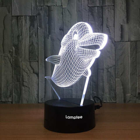 Image of Animal The Dolphins Visual 3D Illusion Lamp Night Light 3DL670