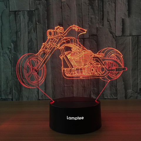 Traffic Motorcycle Shape 3D Illusion Lamp Night Light 3DL671