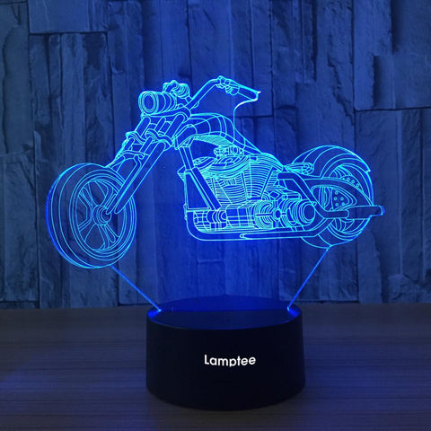 Traffic Motorcycle Shape 3D Illusion Lamp Night Light 3DL671
