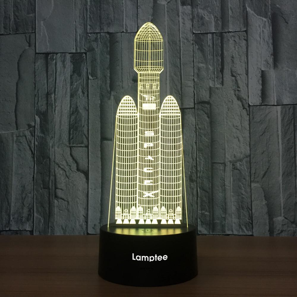Traffice The Rocket 3D Illusion Lamp Night Light 3DL684