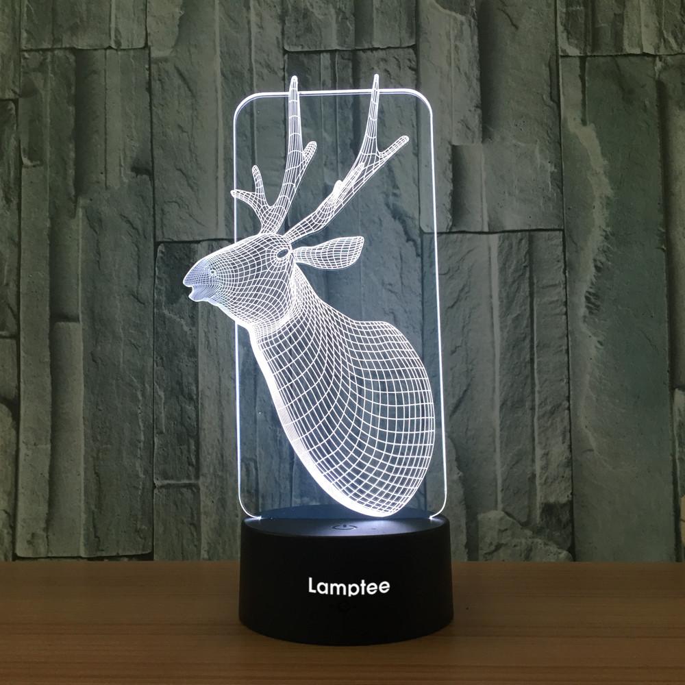 Animal The Deer Visual 3D Illusion Lamp Night Light 3DL690