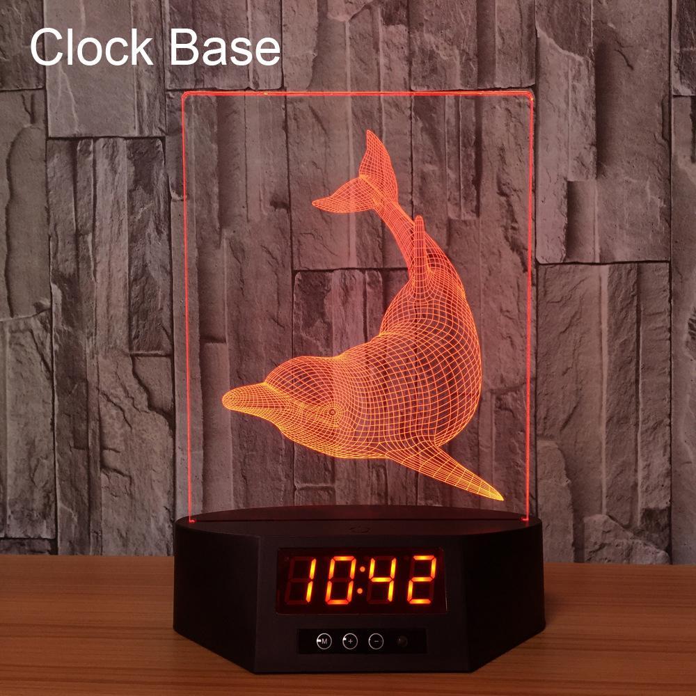 Crack Lighting Base Other Home Furnishings Alarm Clock 3D Illusion Lamp Night Light 3DL288