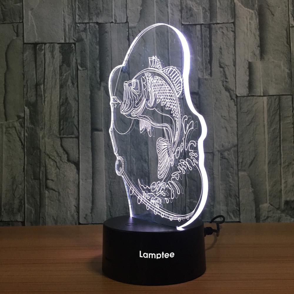 Anime Creative Bubble Fish 3D Illusion Lamp Night Light 3DL713