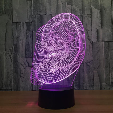 Image of Other Creative Ear 3D Illusion Lamp Night Light 3DL716