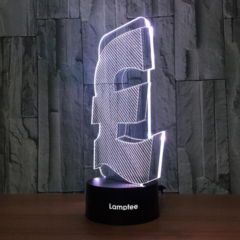 Image of Other Creative Currency Symbol - Pound 3D Illusion Lamp Night Light 3DL717
