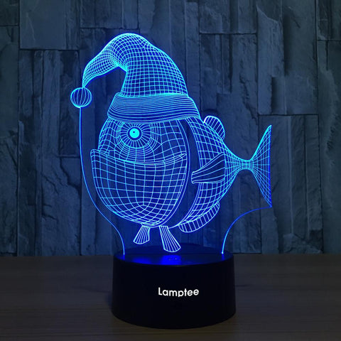 Animal Fish Visual 3D Illusion Lamp Night Light 3DL737