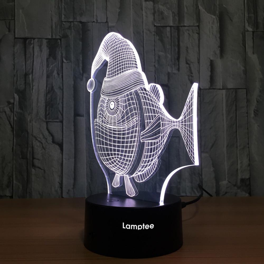Animal Fish Visual 3D Illusion Lamp Night Light 3DL737