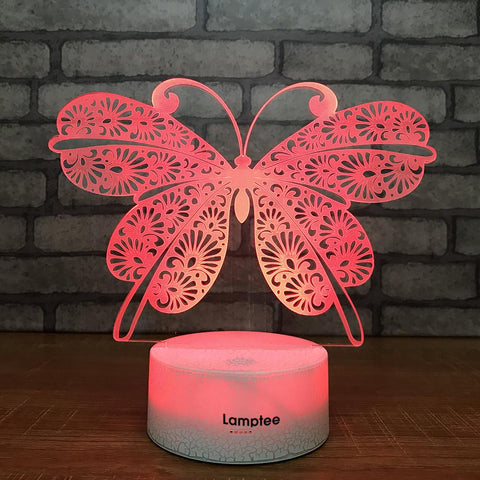 Image of Crack Lighting Base Animal Butterfly 3D Illusion Lamp Night Light 3DL746