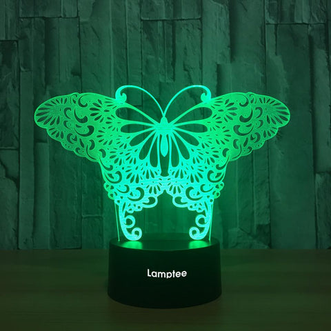 Image of Animal Butterfly 3D Illusion Lamp Night Light 3DL747