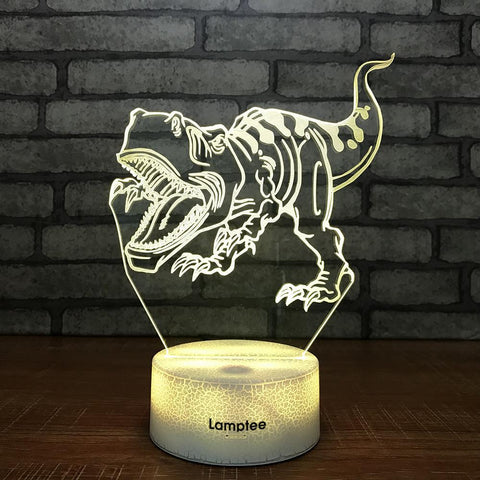 Image of Crack Lighting Base Classic Animal dinosaur 3D Illusion Lamp Night Light 3DL748