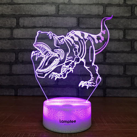 Image of Crack Lighting Base Classic Animal dinosaur 3D Illusion Lamp Night Light 3DL748