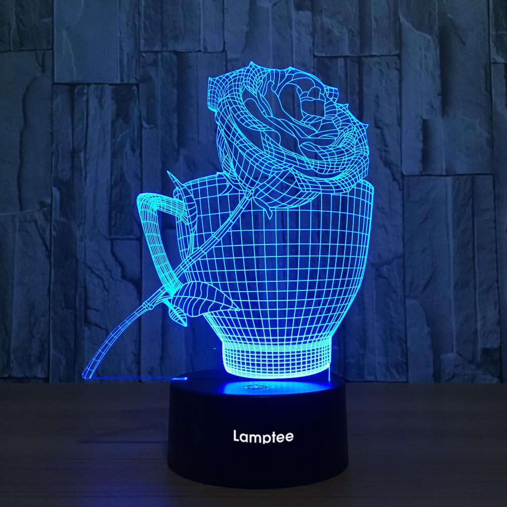 Other Cup And Flower Shape 3D Illusion Lamp Night Light 3DL759