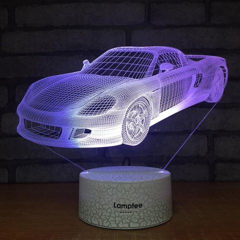 Image of Crack Lighting Base Traffic Sports Car 3D Illusion Lamp Night Light 3DL787